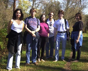 Group of Barefoot Hikers at Delaware Canal State Park