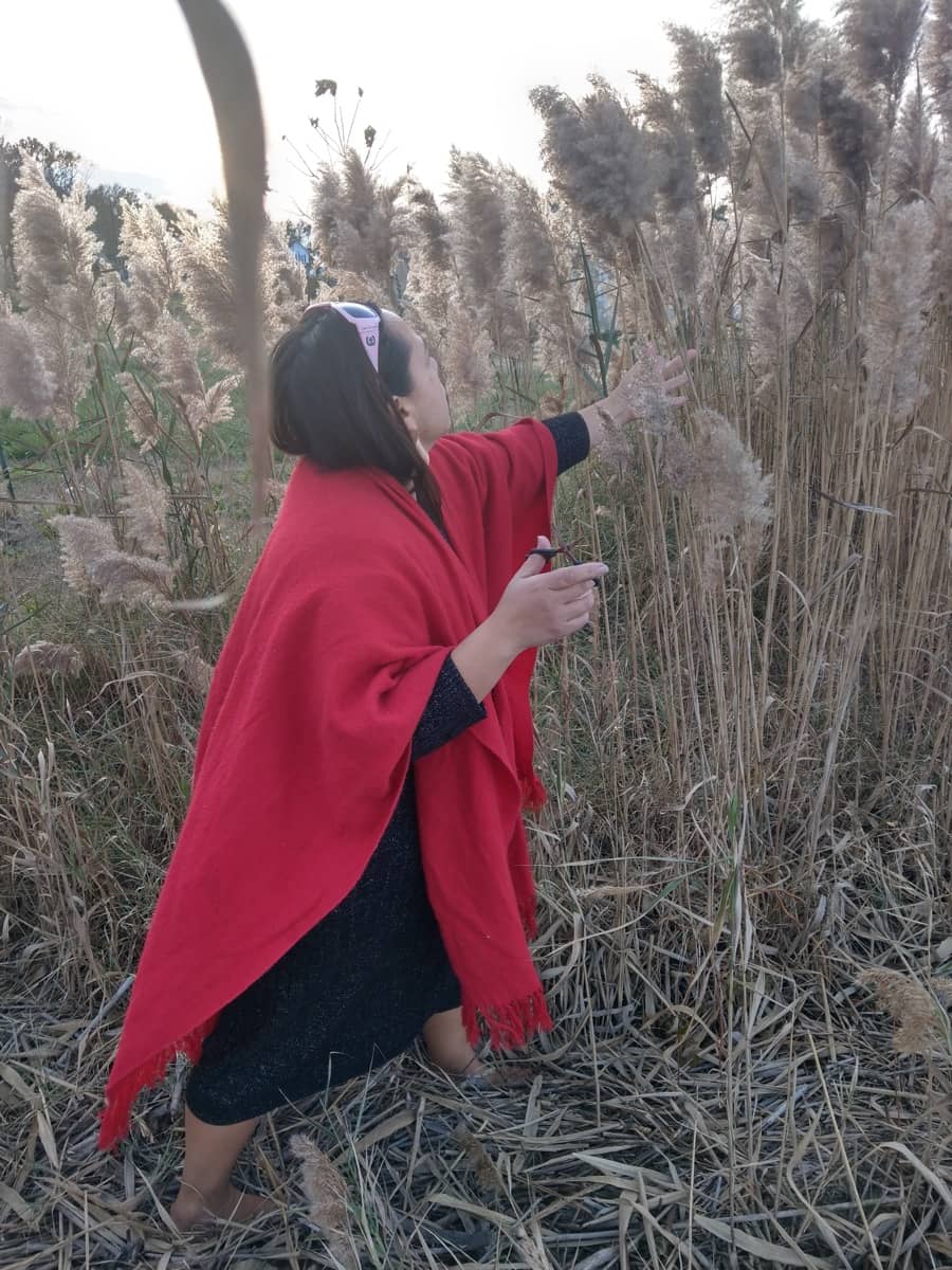 Jacqui explores the Delaware marshes barefoot