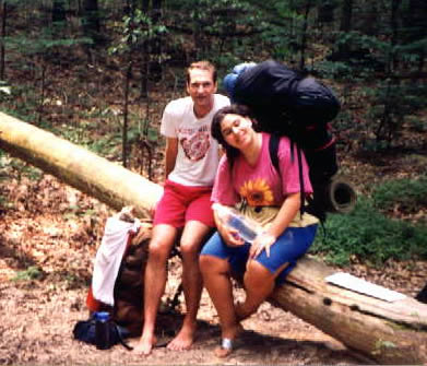 Marian and Don Rest Their Bare Feet