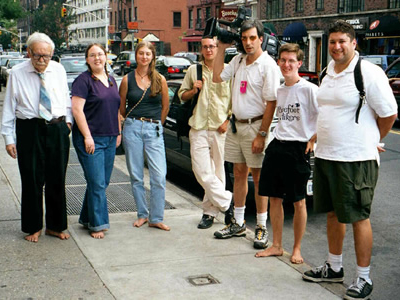 Barefooters with the Good Morning America camera crew